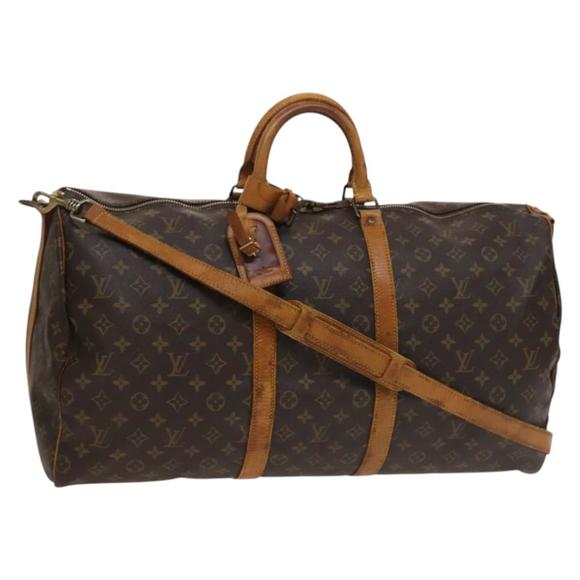 LOUIS VUITTON Monogram Keepall Bandouliere 55 Boston Bag M41414 LV Auth 135536 - Picture 1 of 16